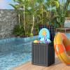 image100 Gallon Resin Deck Box Lockable Patio Outdoor Storage Box for Furniture Garden Tools and Tools Storage Waterproof Outside Storage Boxes  BlackBlack