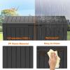 image100 Gallon Resin Deck Box Lockable Patio Outdoor Storage Box for Furniture Garden Tools and Tools Storage Waterproof Outside Storage Boxes  BlackBlack
