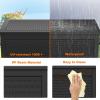 image100 Gallon Resin Deck Box Lockable Patio Outdoor Storage Box for Furniture Garden Tools and Tools Storage Waterproof Outside Storage Boxes  BlackBlack