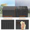 image100 Gallon Resin Deck Box Lockable Patio Outdoor Storage Box for Furniture Garden Tools and Tools Storage Waterproof Outside Storage Boxes  BlackBlack
