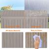 image100 Gallon Resin Deck Box Lockable Patio Outdoor Storage Box for Furniture Garden Tools and Tools Storage Waterproof Outside Storage Boxes  BlackGrey