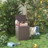 image100 Gallon Resin Deck Box Lockable Patio Outdoor Storage Box for Furniture Garden Tools and Tools Storage Waterproof Outside Storage Boxes  BlackGrey