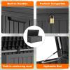 image28 Gallon Resin Deck Box Lockable Patio Outdoor Storage Box for Furniture Garden Tools and Tools Storage Waterproof Outside Storage Boxes  BlackBlack
