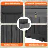 image28 Gallon Resin Deck Box Lockable Patio Outdoor Storage Box for Furniture Garden Tools and Tools Storage Waterproof Outside Storage Boxes  BlackBlack