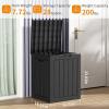 image28 Gallon Resin Deck Box Lockable Patio Outdoor Storage Box for Furniture Garden Tools and Tools Storage Waterproof Outside Storage Boxes  BlackBlack