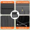 image28 Gallon Resin Deck Box Lockable Patio Outdoor Storage Box for Furniture Garden Tools and Tools Storage Waterproof Outside Storage Boxes  BlackBlack
