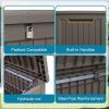 image28 Gallon Resin Deck Box Lockable Patio Outdoor Storage Box for Furniture Garden Tools and Tools Storage Waterproof Outside Storage Boxes  BlackGrey