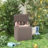 image28 Gallon Resin Deck Box Lockable Patio Outdoor Storage Box for Furniture Garden Tools and Tools Storage Waterproof Outside Storage Boxes  BlackGrey