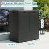 image31 Gallon Outdoor Trash Can Waterproof Trash Can Cabinet for Outside Resin Garbage Bin with Lid and Drip Tray for Easy Cleaning for Patios Kitchens and Outdoor EntertainingLight GrayBlack
