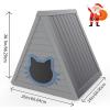 imageCat House for Outdoor Weatherproof Shelter Cats Triangle Moisture and Odor ResistantAntarctic Gray