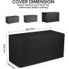 imageDeck Box Cover Outdoor Storage Box Cover XXL 230 Gallon Deck Box Outside Patio Storage Bench  600D Heavy Duty WaterproofBlack 66quot L x 33quot W x 33quot H49 L x 24 W x 25 H