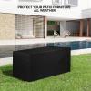 imageDeck Box Cover Outdoor Storage Box Cover XXL 230 Gallon Deck Box Outside Patio Storage Bench  600D Heavy Duty WaterproofBlack 66quot L x 33quot W x 33quot H66 L x 33 W x 33 H