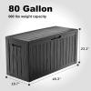 imageXXL 230 Gallon Large Resin Deck Box Outdoor Lockable Storage Box for Patio Cushions Storage Furniture Pool Supplies Garden Tools Weatherproof and UV Resistant Black 230 GallonBlack