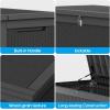 imageXXL 230 Gallon Large Resin Deck Box Outdoor Lockable Storage Box for Patio Cushions Storage Furniture Pool Supplies Garden Tools Weatherproof and UV Resistant Black 230 GallonBlack