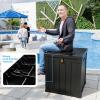 imageXXL 230 Gallon Large Resin Deck Box Outdoor Lockable Storage Box for Patio Cushions Storage Furniture Pool Supplies Garden Tools Weatherproof and UV Resistant Black 230 GallonBlack