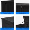 imageXXL 230 Gallon Large Resin Deck Box Outdoor Lockable Storage Box for Patio Cushions Storage Furniture Pool Supplies Garden Tools Weatherproof and UV Resistant Black 230 GallonBlack