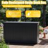 imageXXL 230 Gallon Large Resin Deck Box Outdoor Lockable Storage Box for Patio Cushions Storage Furniture Pool Supplies Garden Tools Weatherproof and UV Resistant Black 230 GallonBlack