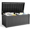 imageXXL 230 Gallon Large Resin Deck Box Outdoor Lockable Storage Box for Patio Cushions Storage Furniture Pool Supplies Garden Tools Weatherproof and UV Resistant Black 230 GallonBlack