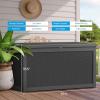 imageXXL 230 Gallon Large Resin Deck Box Outdoor Lockable Storage Box for Patio Cushions Storage Furniture Pool Supplies Garden Tools Weatherproof and UV Resistant Black 230 GallonBlack