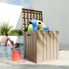 imageXXL 230 Gallon Large Resin Deck Box Outdoor Lockable Storage Box for Patio Cushions Storage Furniture Pool Supplies Garden Tools Weatherproof and UV Resistant Black 230 GallonLight brown