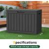 imageXXL 230 Gallon Large Resin Deck Box Outdoor Lockable Storage Box for Patio Cushions Storage Furniture Pool Supplies Garden Tools Weatherproof and UV Resistant Black 230 GallonBlack