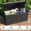 imageXXL 230 Gallon Large Resin Deck Box Outdoor Lockable Storage Box for Patio Cushions Storage Furniture Pool Supplies Garden Tools Weatherproof and UV Resistant Black 230 GallonBlack