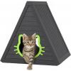 imageCat House for Outdoor Weatherproof Shelter Cats Triangle Moisture and Odor ResistantBlack