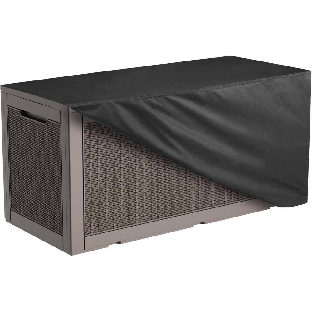imageDeck Box Cover Outdoor Storage Box Cover XXL 230 Gallon Deck Box Outside Patio Storage Bench  600D Heavy Duty WaterproofBlack 66quot L x 33quot W x 33quot H49 L x 24 W x 25 H