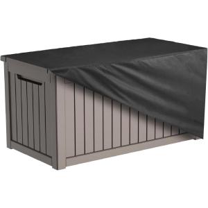 imageDeck Box Cover Outdoor Storage Box Cover XXL 230 Gallon Deck Box Outside Patio Storage Bench  600D Heavy Duty WaterproofBlack 66quot L x 33quot W x 33quot H66 L x 33 W x 33 H