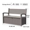 image80 Gallon Outdoor Storage Bench Deck Box Waterproof LockableOutdoor Storage Furniture for PatioGarden and PorchTools and CushionsGrey StripeGrey Stripe